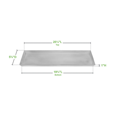 Cape Cod White Galvanized Steel Planter Tray